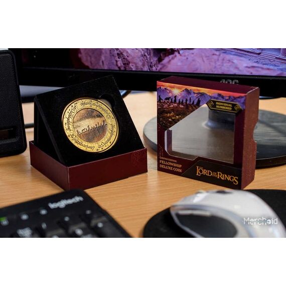 Lord of the Rings Coin with Display Stand The Fellowship