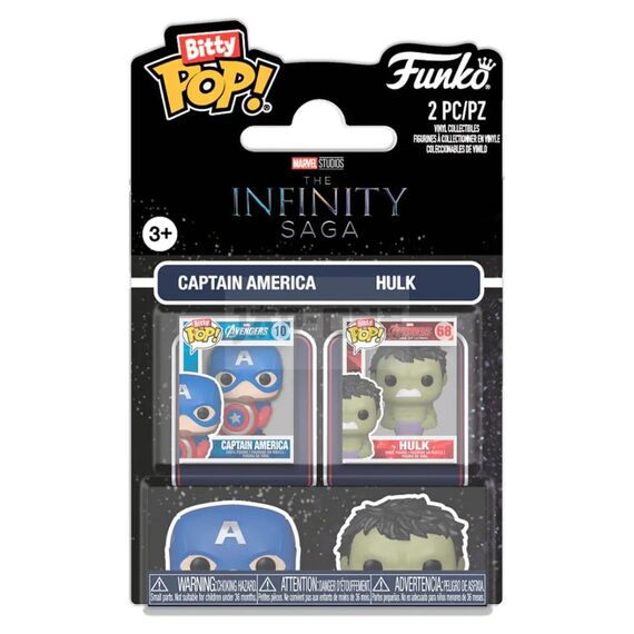 Marvel IS Bitty POP! Vinyl Figures 2-Pack Cap & Hulk 2 cm