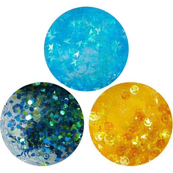 Creativ Company - Sequin Clay, blue/green harmony, 3x60 g/ 1 pack (787481) / Toys