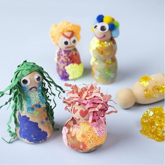 Creativ Company - Sequin Clay, blue/green harmony, 3x60 g/ 1 pack (787481) / Toys
