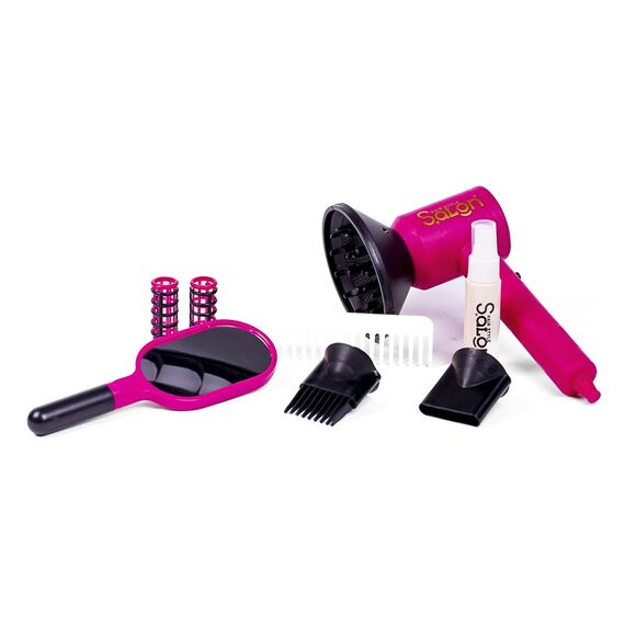 Hair Style Salon - Beauty hair styling hairdryer + accessories, 11 pcs (371133) / Toys