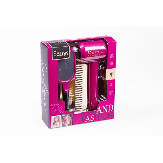 Hair Style Salon - Beauty hair styling set: hairdryer, comb and mirror (371132) / Toys