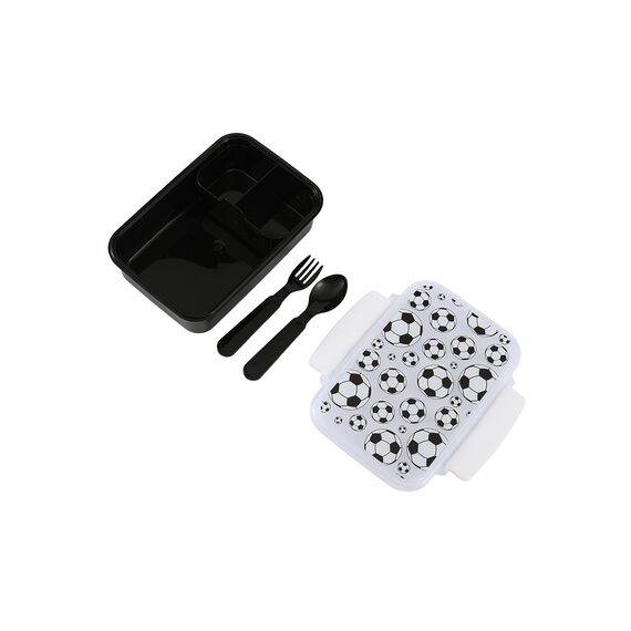 iTotal - Lunch Box with Cutlery - Football (ID2023) / Toys