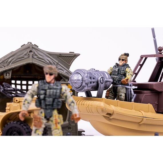 Special Forces - Military set including boat, helicopter, ATV and accessories (520374) / Toys