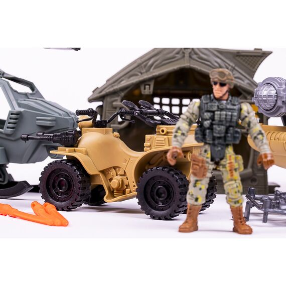 Special Forces - Military set including boat, helicopter, ATV and accessories (520374) / Toys