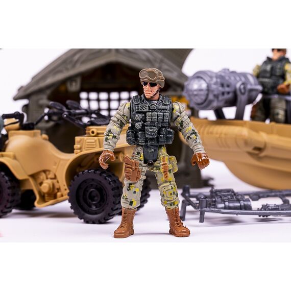 Special Forces - Military set including boat, helicopter, ATV and accessories (520374) / Toys
