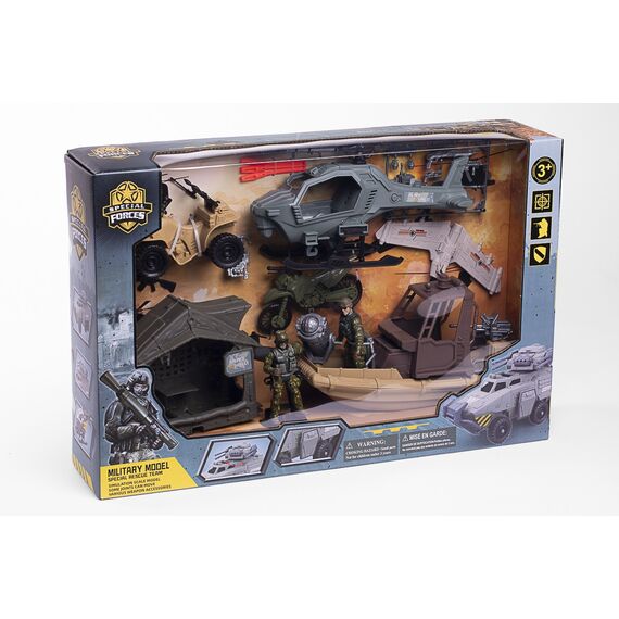Special Forces - Military set including boat, helicopter, ATV and accessories (520374) / Toys