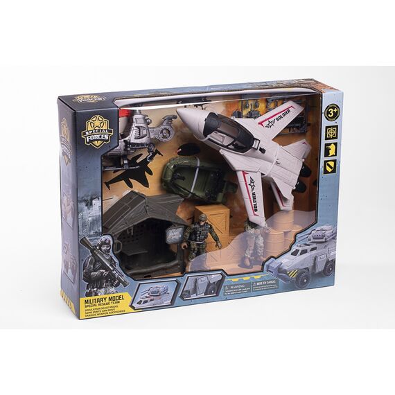 Special Forces - Military set with fighter jet, helicopter, boat and accessories (520370) / Toys