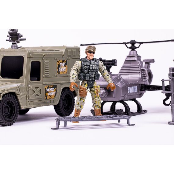Special Forces - Military Set with Jeep, Helicopter and Accessories (520371) / Toys