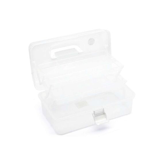 TOYMAX - Storage box with 2 shelves, 31 x 14.2 x 17.5 cm, clear (714225) / Toys