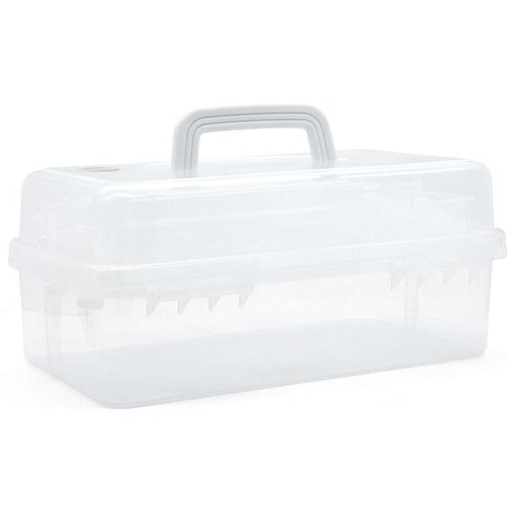 TOYMAX - Storage box with 2 shelves, 31 x 14.2 x 17.5 cm, clear (714225) / Toys