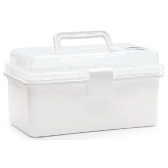 TOYMAX - Storage box with insert, 20x10x10cm, white/clear (714222) / Toys