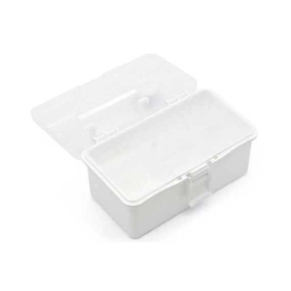 TOYMAX - Storage box with insert, 20x10x10cm, white/clear (714222) / Toys