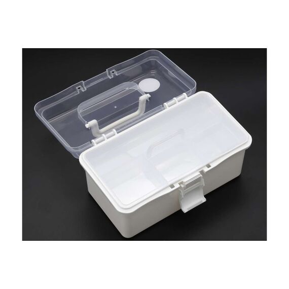 TOYMAX - Storage box with insert, 20x10x10cm, white/clear (714222) / Toys