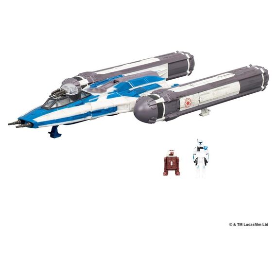 Star Wars Medium Vehicle BTL-B Y-wing Starfighter with Clone Captain Rex 13 cm
