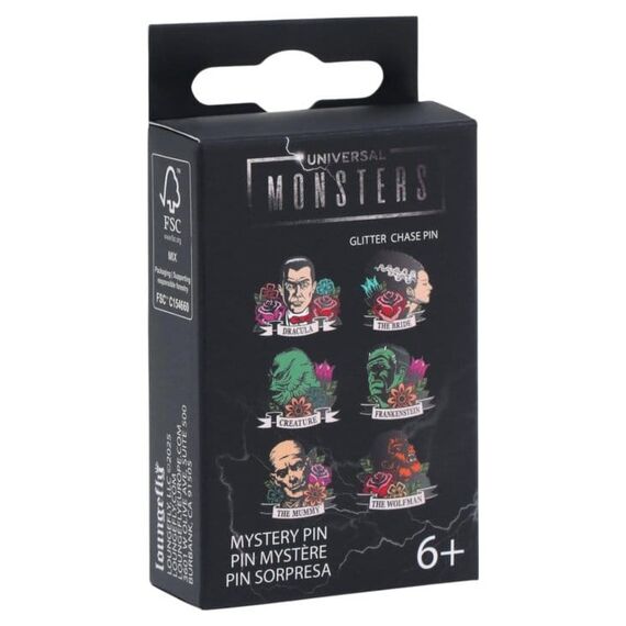 Universal Monsters Enamel Pins Floral Tattoo Mystery Blind Display (12)