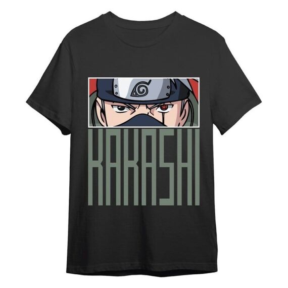 Naruto T-Shirt Kakashi Eyes Black Size XXL