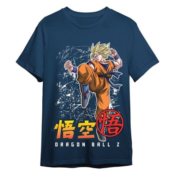 Dragon Ball Z T-Shirt Goku Super Saiyan Denim Size M