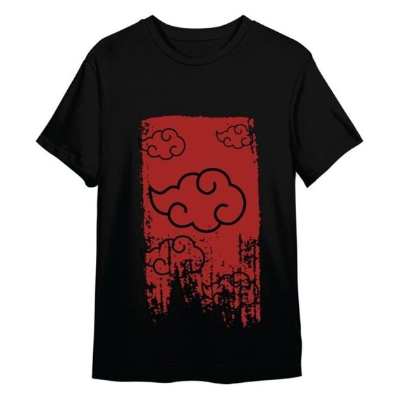 Naruto Shippuden T-Shirt Akatsuki Black Size M