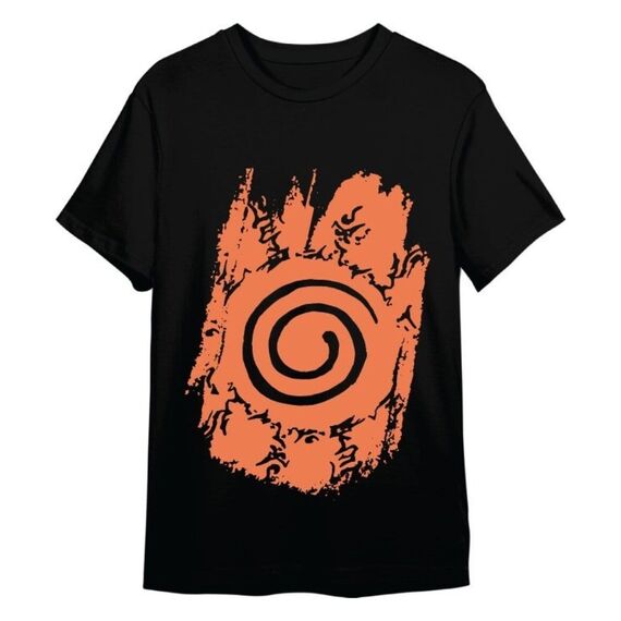 Naruto Shippuden T-Shirt Retro Logo Black