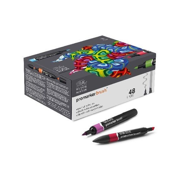 Winsor & Newton - Brushmarker Essential Collection 48pcs in Open Box (832383) / Toys