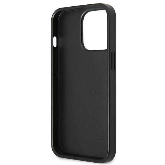 Etui Guess Saffiano Triangle Logo Cardslot na iPhone 13 / 13 Pro - czarne