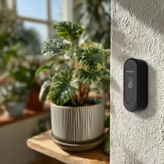 GreenBlue Outdoor WiFi Temperature and Humidity Sensor, Android/iOS, 3.0V DC, LR03x2, IP65, GB741