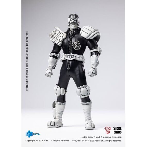 Judge Dredd Exquisite Super Action Figure 1/12 Judge Dredd Black & White Ver. 15 cm