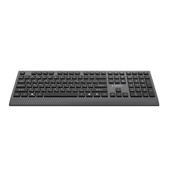 Gembird KB-MCH-06-CYRL Slim wired multimedia keyboard with Type-C adapter, Cyrillic layout, black