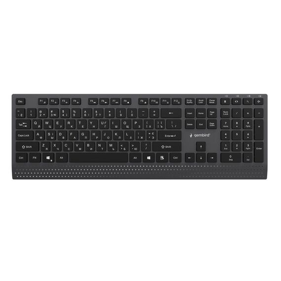 Gembird KB-MCH-06-CYRL Slim wired multimedia keyboard with Type-C adapter, Cyrillic layout, black