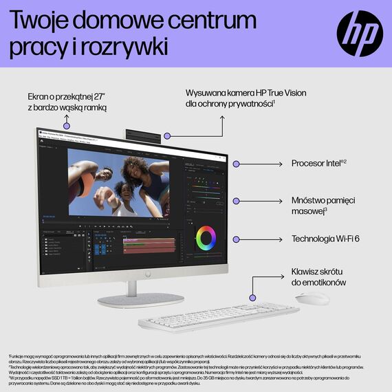 HP 27-cr0224nw Intel® Core™ i5 i5-1335U 68.6 cm (27") 1920 × 1080 px All-in-One PC 16 GB DDR4-SDRAM 512 GB SSD Free DOS Wi-Fi 6 (802.11ax) White