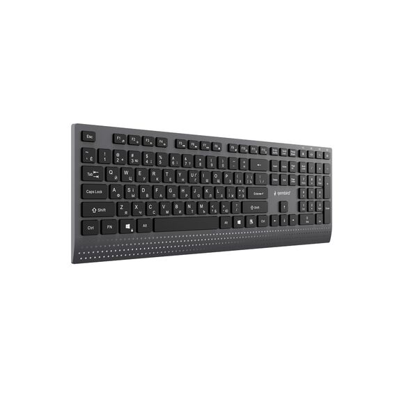 Gembird KB-MCH-06-CYRL Slim wired multimedia keyboard with Type-C adapter, Cyrillic layout, black