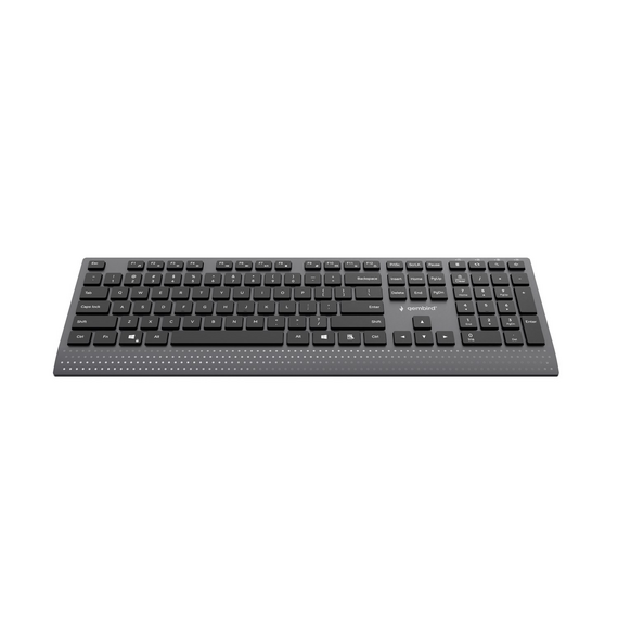 Gembird KB-MCH-06 Slim wired multimedia keyboard with Type-C adapter, US layout, black