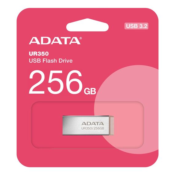 ADATA UR350 USB flash drive 256 GB USB Type-A 3.2 Gen 1 (3.1 Gen 1) Brown, Stainless steel