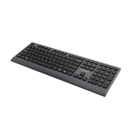 Gembird KB-MCH-06 Slim wired multimedia keyboard with Type-C adapter, US layout, black