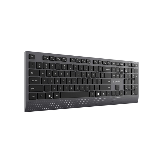 Gembird KB-MCH-06 Slim wired multimedia keyboard with Type-C adapter, US layout, black