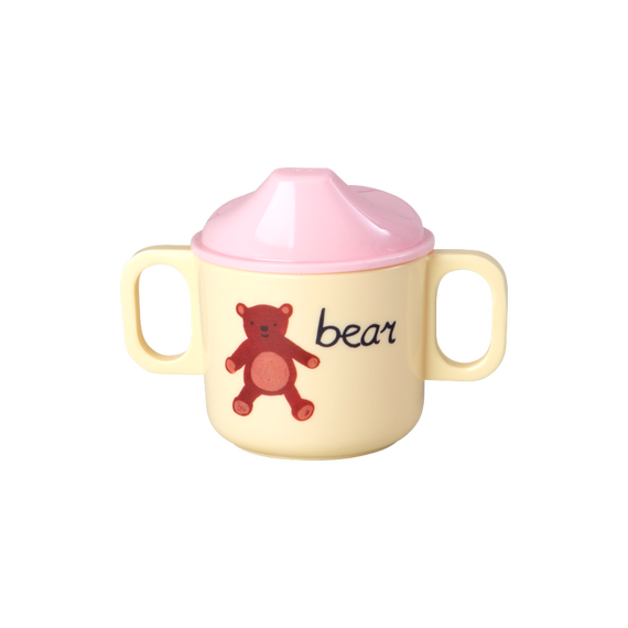 Rice - Melamine 2 Handle Baby Cup with ABCPrint - Pink - 250 ml / Baby and Children