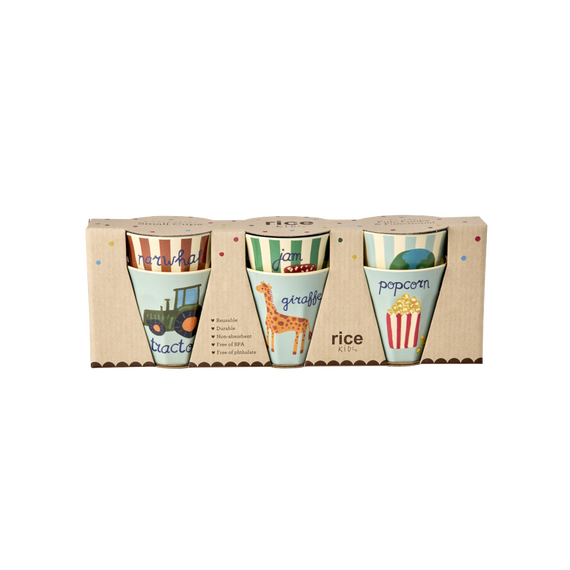 Rice - Melamine Kids Cup with ABC Print - Small - 160 ml / Baby and Children