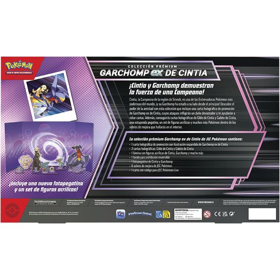 Latin Pokemon Garchomp ex Cynthia Blister set of collectible cards