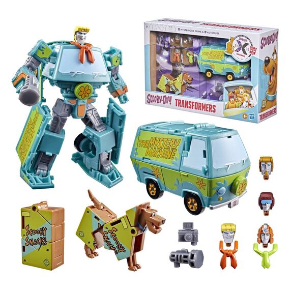 Transformers x Scooby-Doo Action Figure 2-Pack Mysterious Prime & Automutt 15 cm