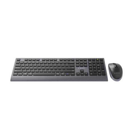 Gembird KBS-WPS-02 Dual-mode slim wireless desktop set, 2.4G+BT, US layout