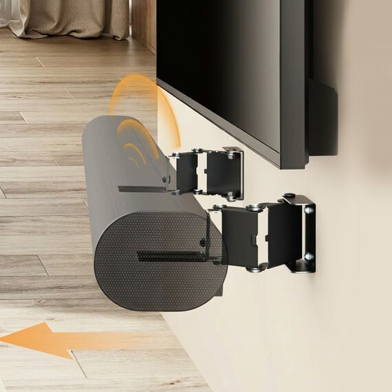 Maclean Soundbar Wall Mount / Bracket, angle adjustment +8°–8°, max. load 10 kg, made of steel, MC-177