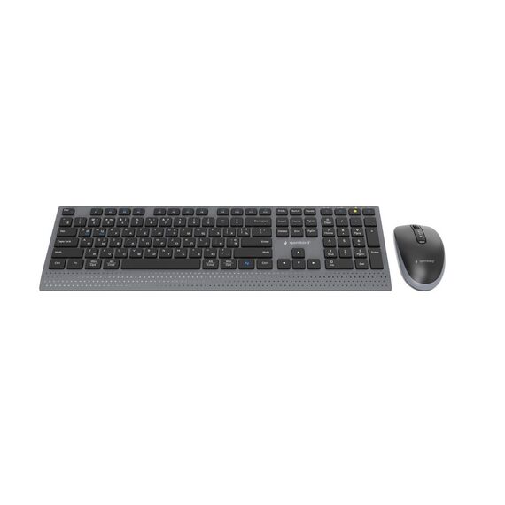 Gembird KBS-WPS-02-CYRL Dual-mode slim wireless desktop set, 2.4G+BT, RU layout
