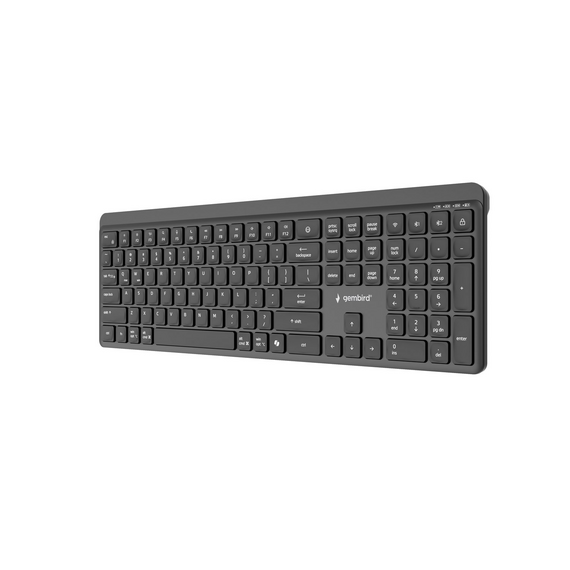 Gembird KB-WPS-03 Dual-mode pro-business slim wireless keyboard, 2.4G+BT, US layout