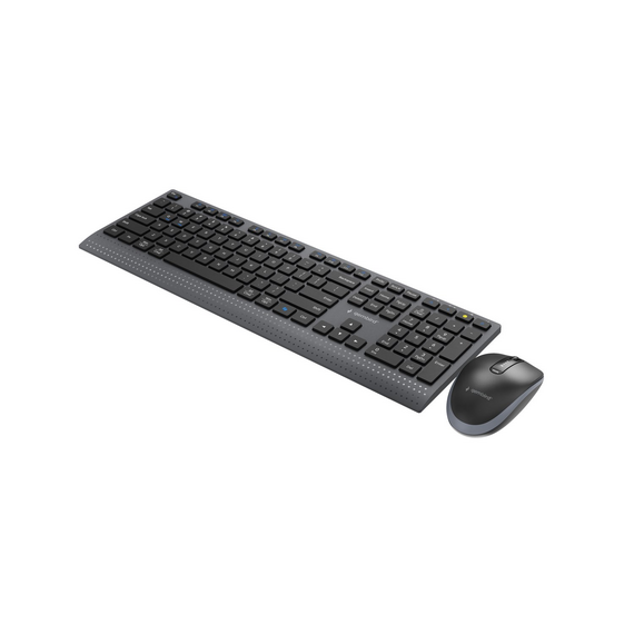 Gembird KBS-WPS-02 Dual-mode slim wireless desktop set, 2.4G+BT, US layout