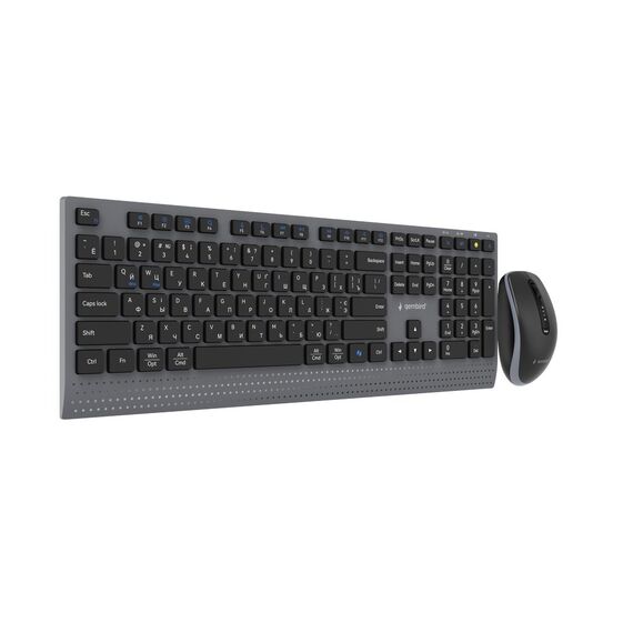 Gembird KBS-WPS-02-CYRL Dual-mode slim wireless desktop set, 2.4G+BT, RU layout