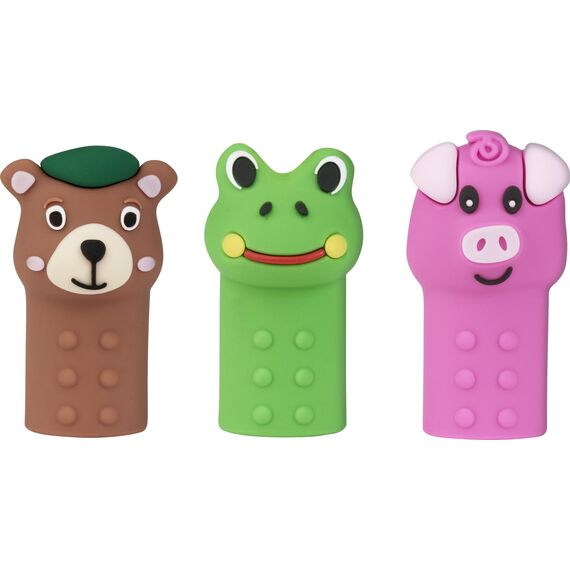 Faber‑Castell – Grippy Cap – Brown, Green and Pink – 3 Assorted (BC 110705) / Toys