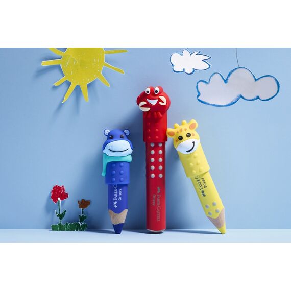 Faber‑Castell – Grippy Cap – Yellow, Blue and Red – 3 Assorted (BC 110704) / Toys