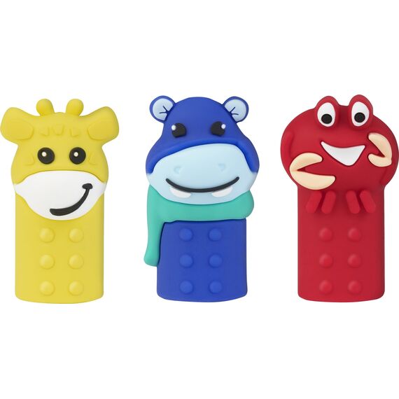 Faber‑Castell – Grippy Cap – Yellow, Blue and Red – 3 Assorted (BC 110704) / Toys