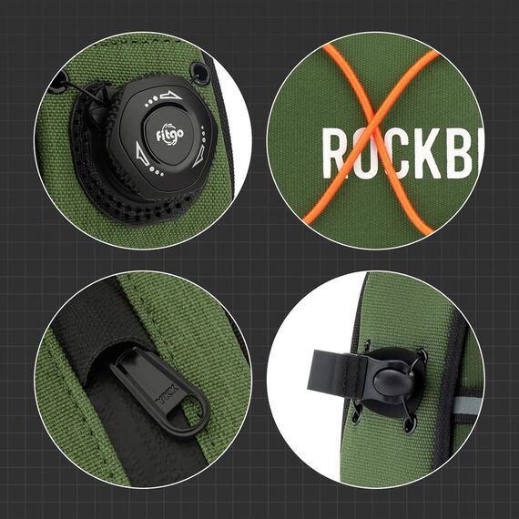 Rockbros TL004 ROAD TO SKY 0.7 l waterproof frame bag - green